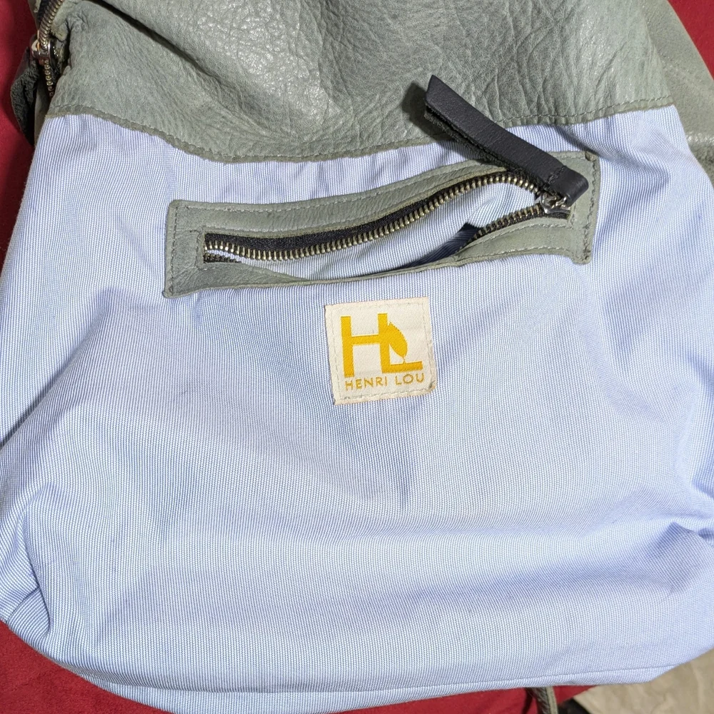 Women's Henri Lou Envelope Satchel Leather‎ Bag | Moss Green